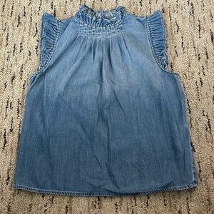 Frame Denim High Neck Sleeveless Blouse